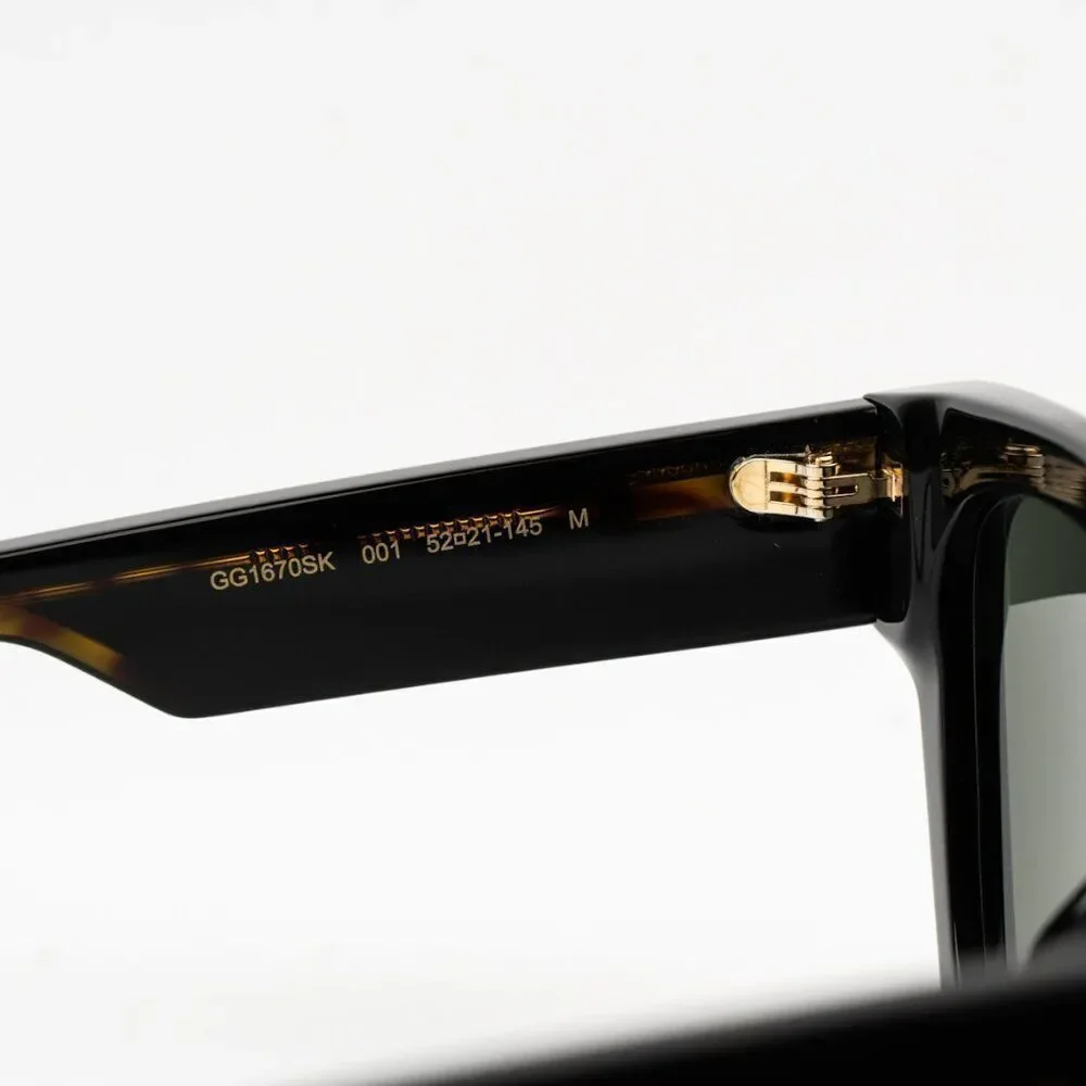 SALE! NEW Gucci GG1670SK 001 Black Havana Grey Unisex Square Sunglasses